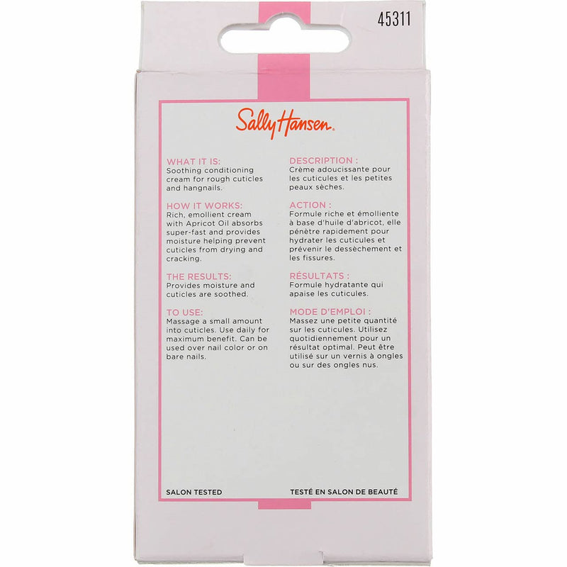 Sally Hansen Cuticle Massage Cream 0.4 Ounce (12ml) (3 Pack) Apricot 0.04 Ounce (Pack of 3)