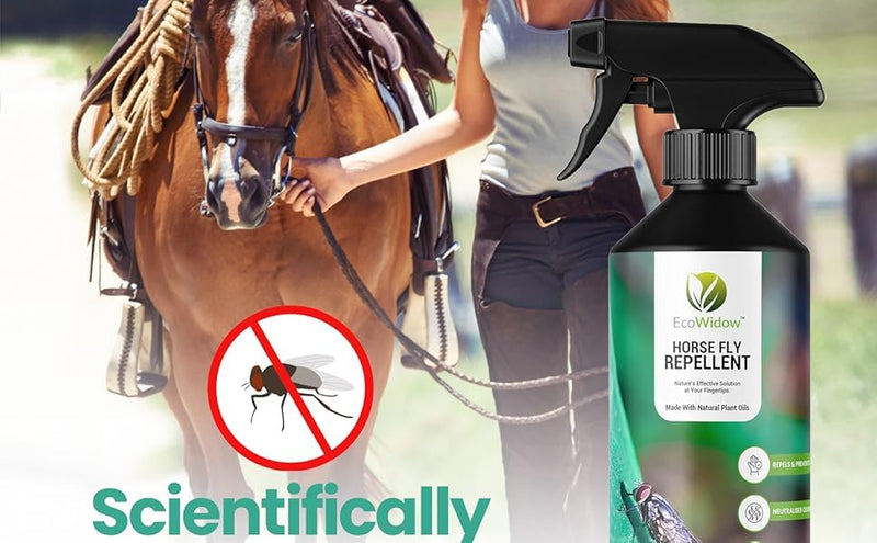 Natural Horse Fly Repellent Spray - 500ml | Citronella-Based Formula | Eco-Friendly | Ideal for Stables, Rugs & Bedding and Clothing Personal Protection 500ml (1 Pack)