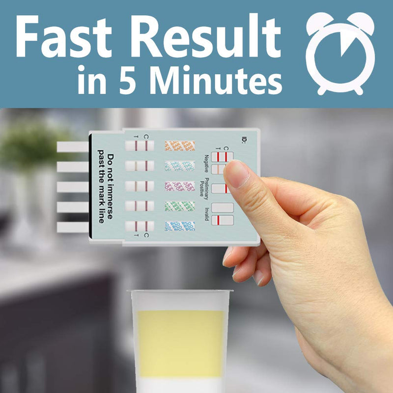Prime Screen [1 Pack] 10 Panel Urine Drug Test Kit - Testing Instantly for 10 Different Drugs THC (Marijuana), BZO (Benzos), MET (Meth), PCP (Phencyclidine), MTD, AMP, BAR, COC, OPI, MDMA - WDOA-3104