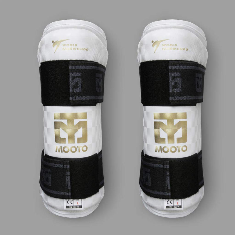 MOOTO Korea Taekwondo Extera S2 Forearm Protector Guard a Pair WT Logo Training Match Gym School Academy (X_Small(Length 22cm or 0.72 ft)) - BeesActive Australia