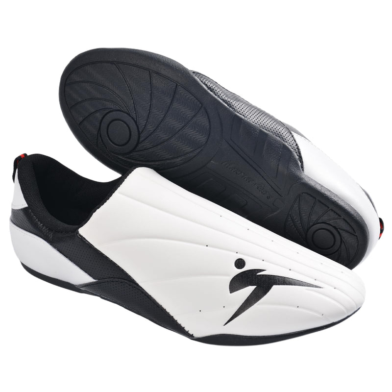 Taekwondo Karate Martial Arts Shoes, Lightweight and Breathable Boxing Shoes for Kids Youth Adult, Unisex White & Black 5 Women/ 4 Men - BeesActive Australia