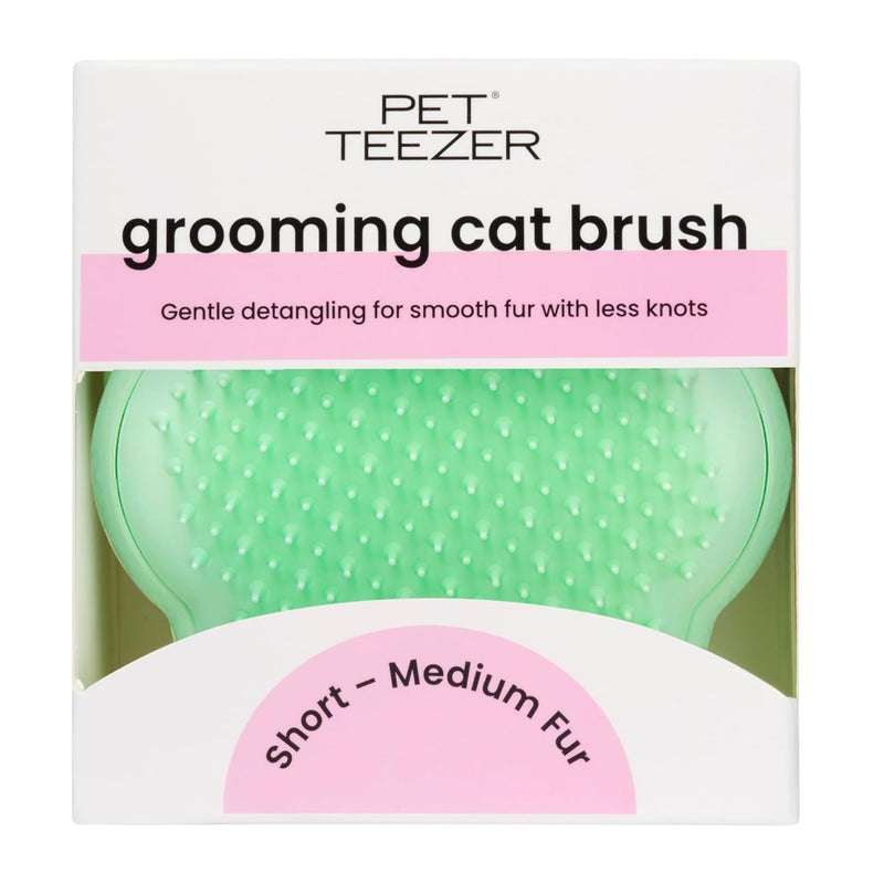 Pet Teezer - Turquoise cat brush, de-mats & gently cares for, ideal for grooming - BeesActive Australia
