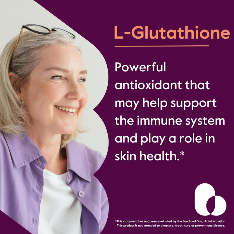 BESTVITE L-Glutathione 250mg (60 Veg Caps) - No Stearates - Vegan - Non GMO | Gluten Free - Antioxidant Supplement