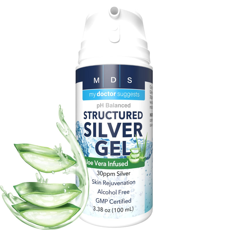 Colloidal Silver Gel, Burn and Wound Care with Aloe Vera - 30ppm pH Balanced Formula Helps Soothe Burns, Sores & Eczema - Structured Silver - Made in USA (3.38 oz) 1 - BeesActive Australia