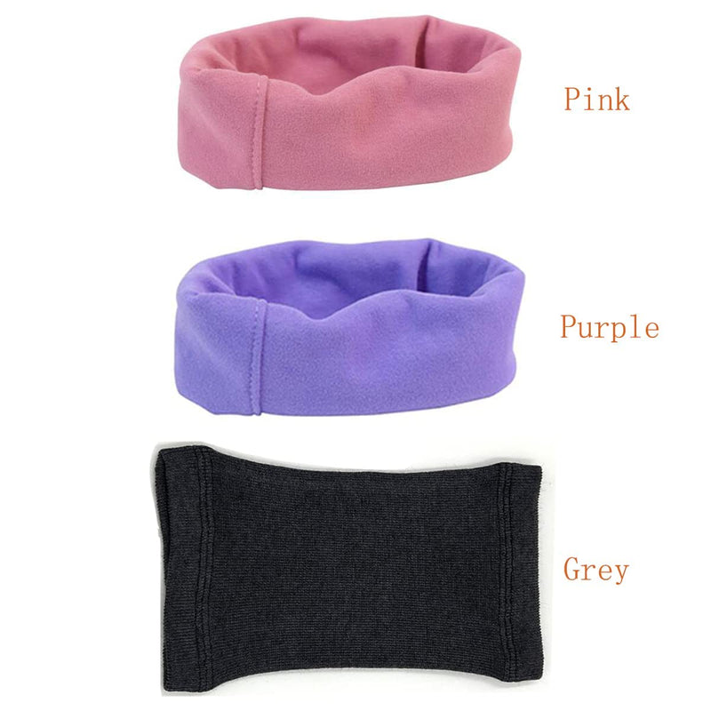 Quiet Ears Covers for Dogs 3pcs,Dog Snoods Ear Covers for Noise,Grooming and Force Drying Miracle Tool for Anxiety Relief & Calming Dogs(Grey+Pink+Purple) (Medium) Medium - BeesActive Australia