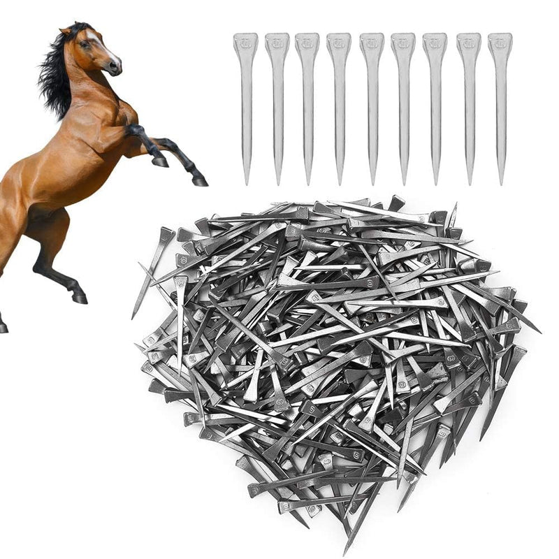 250PCS Horseshoe Nail Steel 2.13 Inches E6, Horse Shoe Nails Horseshoe Tools Stainless Steel Horseshoe Horse Hoof Peg Securing Nails Tools for Horse Training Equestrian Sports - BeesActive Australia