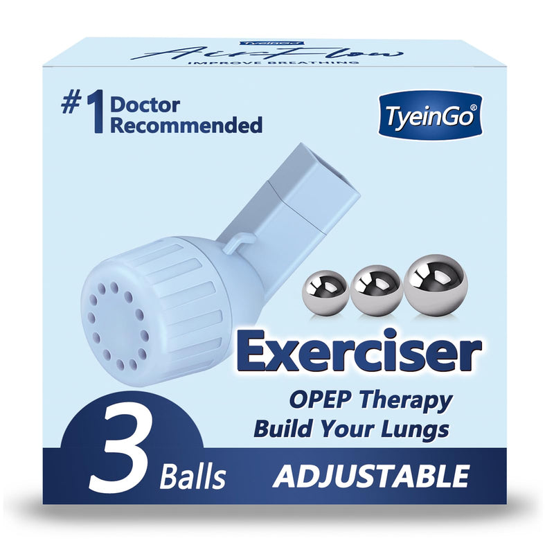 Mucus Clearance and Lung Expansion Device, Flutter Valve Mucus Removal Device, Lung Exerciser Device for Lung Strengthener, Breathing Exercise Device for Lungs (Light Blue) Light Blue - BeesActive Australia