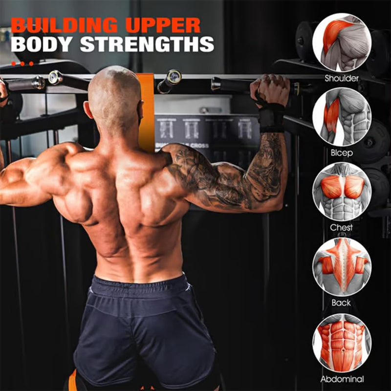 Heavy-Duty Pull up Workout Band, 2025 Ultra Pull up Assistance Bands Set, Adjustable Weight/Size with Fabric Feet/Knee Rest, Home Gym Workout, Strength Training Band, 150/225/300lb (A-225 lbs)