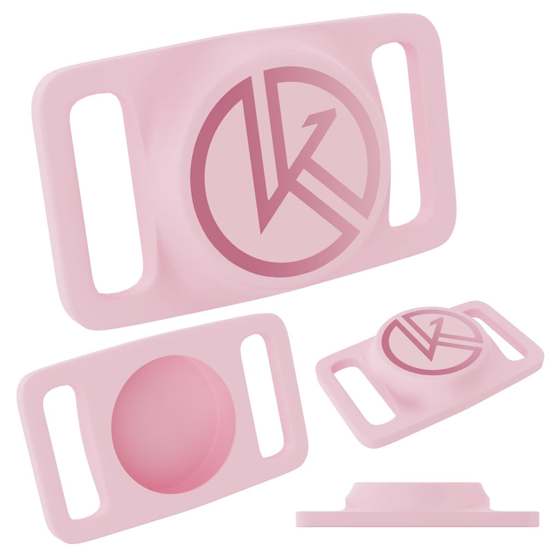 Tile Sticker Dog Collar Holder: Extra-Durable, Lightweight, and Protective Tracking Case - Track Your Pet Using Android or Samsung Smart Phone - For Dogs and Puppies (Pink) Pink - BeesActive Australia
