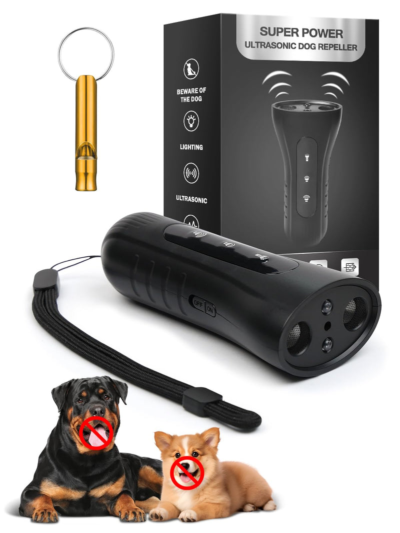 Dog Bark Deterrent Devices, Stop Own or Neighbor's Dog Barking Fast with 3 Modes (Ultrasonic/Beep/Light), 35FT Range Effective Anti Barking Device for Indoor & Outdoor Use, Portable for All Dogs