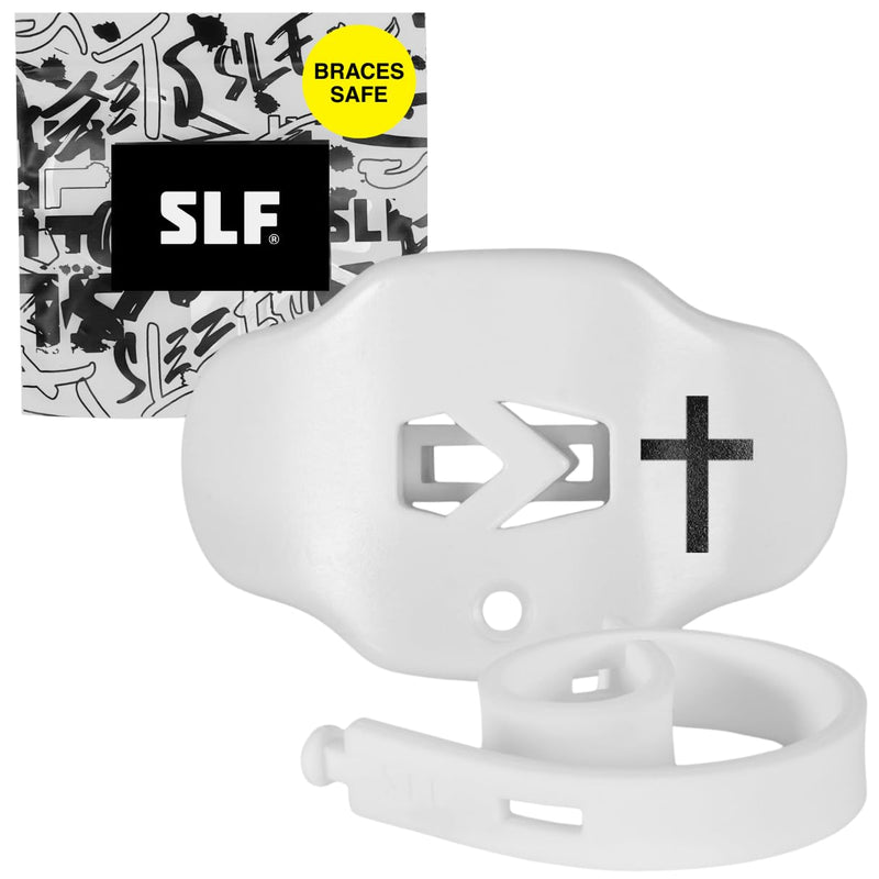 Football Mouth Guard – Lip Guard Football Mouthpiece with Strap – Breathable, Comfortable – Sleefs White