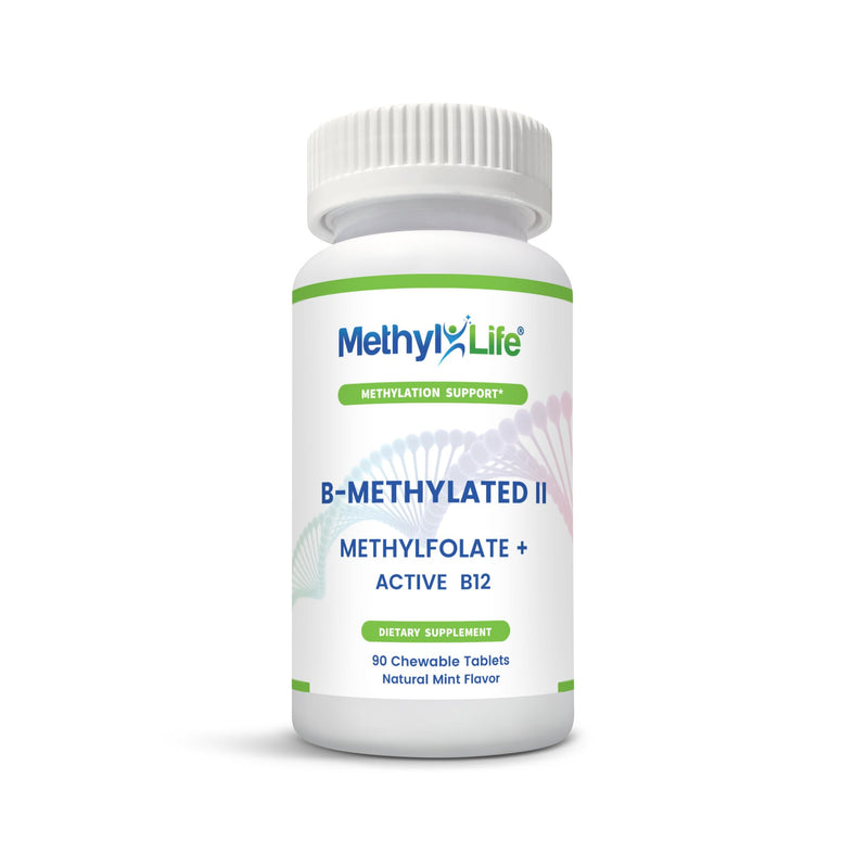 Methyl-Life® B-Methylated Chewable – 3 mg L-Methylfolate + Methyl B12 Sublingual Tablets (Methylcobalamin) | Active Folate & Vitamin B12 | Vegan, Non-GMO, Gluten-Free