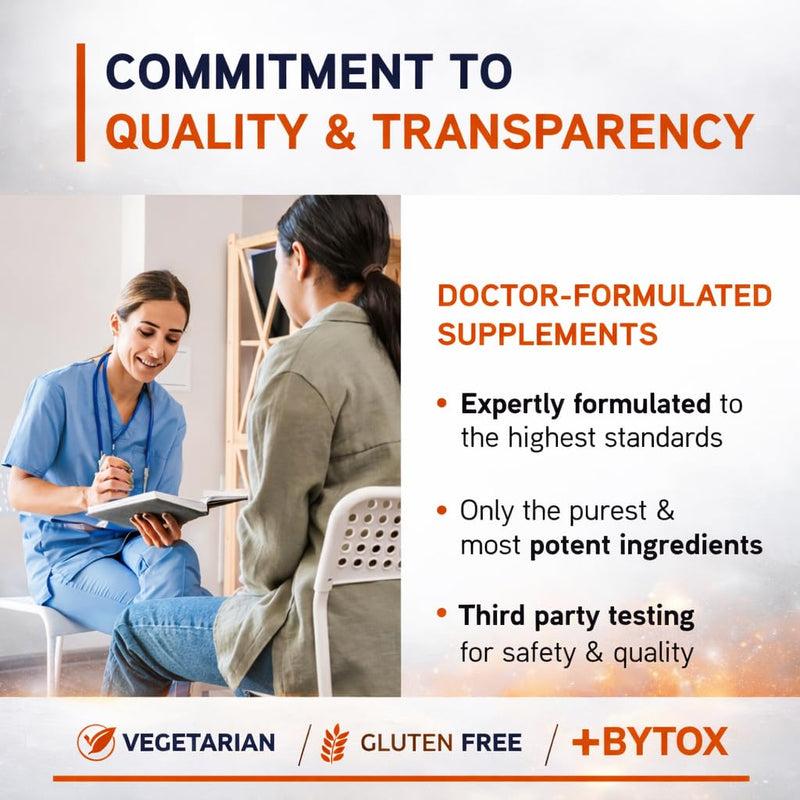 Bytox Hair Growth Boosting Supplement for Men & Women | Biotin, Zinc, Saw Palmetto, MSM & DIM, Thicker, Fuller, Stronger Hair, Gluten-Free, Non-GMO, 90 Capsules