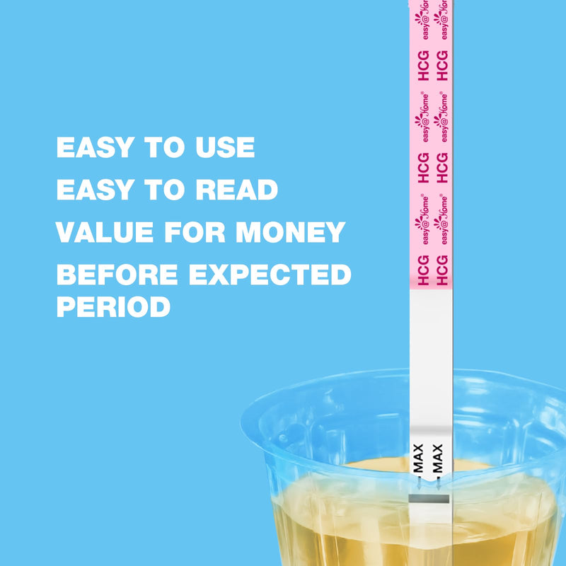 Easy@Home Ovulation & Pregnancy Test Strips Kit: 25 Ovulation Tests 10 Pregnancy Tests & 35 Large Urine Cups - Powered by Premom Ovulation APP | 25LH + 10HCG + 35 Urine Cups - BeesActive Australia