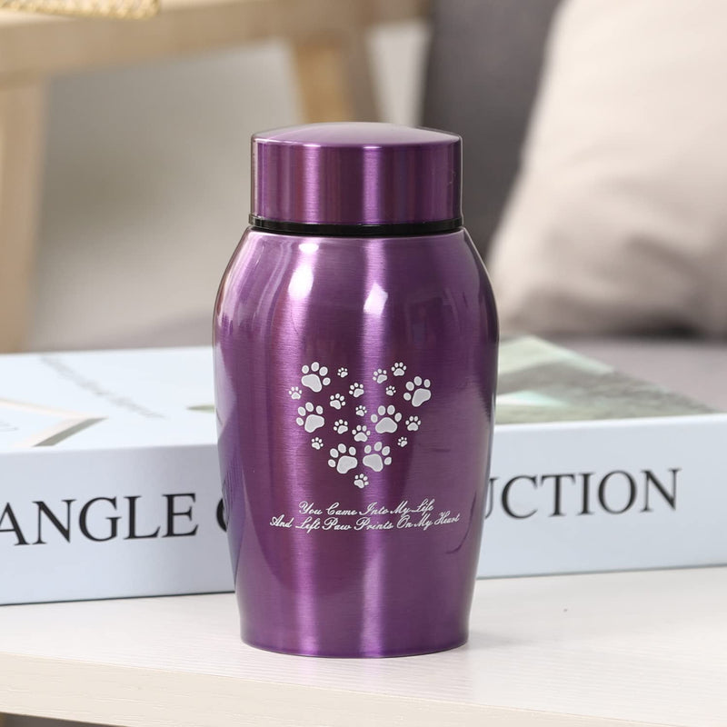 Pet Cremation Urns, Dog and Cat Ashes Urns, Pet Keepsake Urns, Dog Urns for Ashes, Cat Urns for Ashes (Purple, Small) Purple - BeesActive Australia