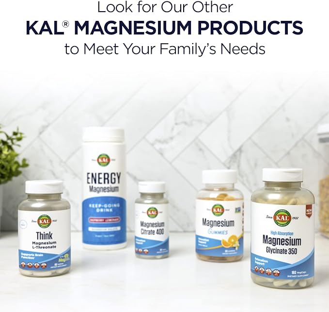 KAL, Magnesium Glycinate, 90 Softgels - BeesActive Australia