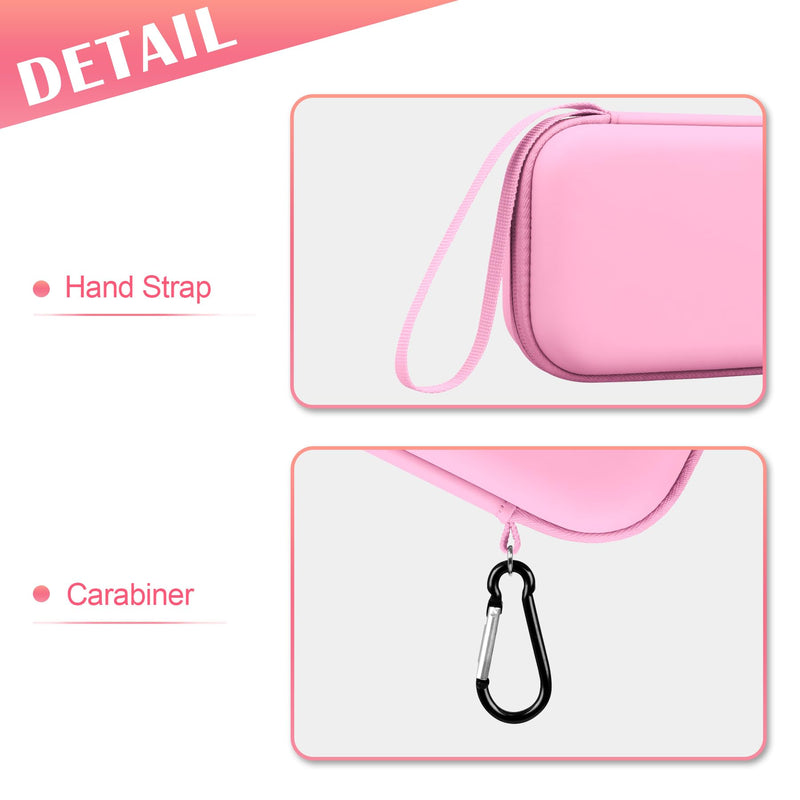 BOVKE Carrying Case for Handheld Electric Nebulizer for Adults and Kids, Inhaler Spacer Bag, Portable Electric Nebulizer Asthma Inhaler Holder, Mesh Pocket for Cables, Batteries and Accessories, Pink - BeesActive Australia