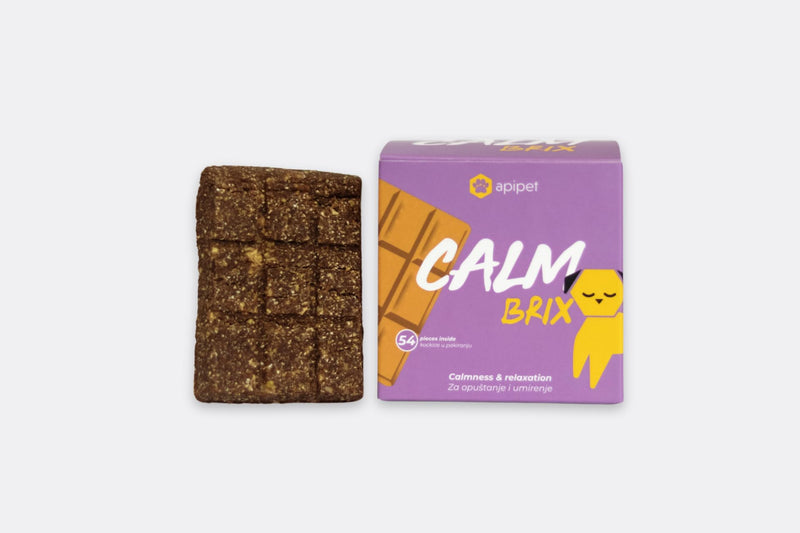 Brix Calm - Rosemary, Propolis, Valerian, & Chamomile Supplement Treats for Dogs - Supports Relaxation and Stress Relief - Vitamin Rich for Dog's Overall Health (54 Pieces)