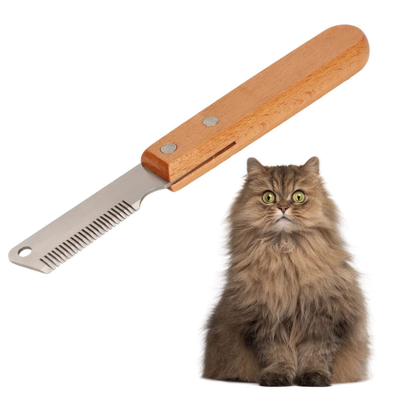 Pet Grooming Tool: Multifunction Remove Floating Hair Comb with Wood Handle for Cats and Dogs - BeesActive Australia