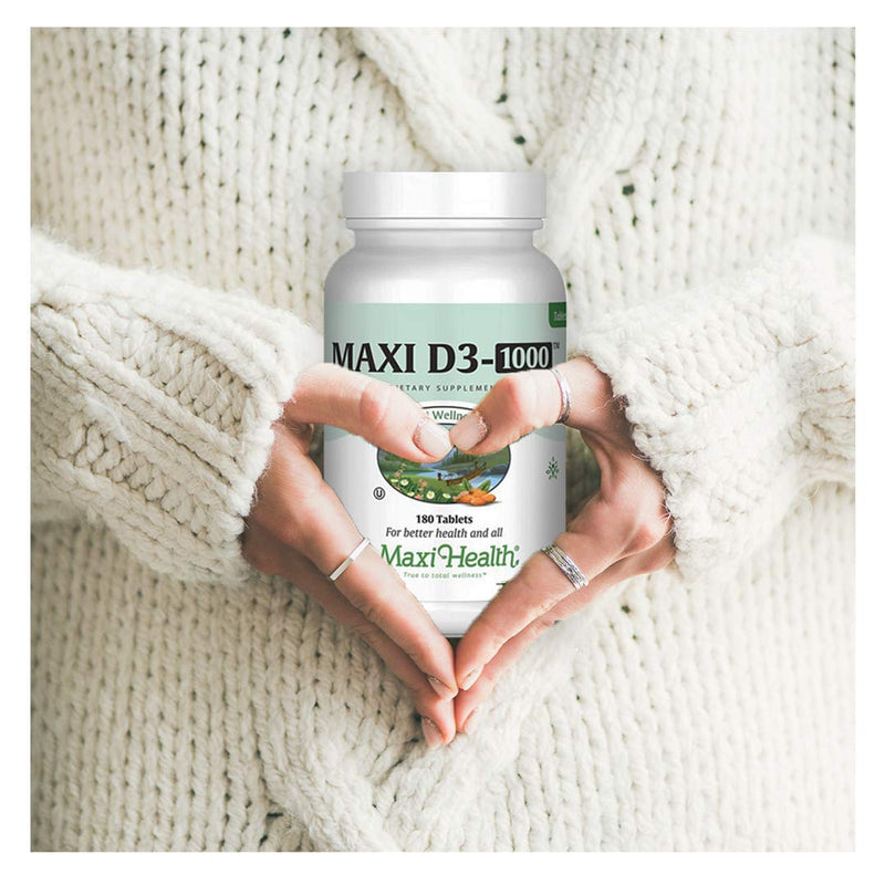 Maxi-Health Vitamin D3 1000 IU - for Healthy Muscle Function, Bone Health and Immune Support – 360 Tablets – Best Kosher Supplement for Adults | Kosher | Vitamin D Immune Support Supplement | Calcium Absorption, Bone, Teeth & Muscle Support | Non-GMO |...