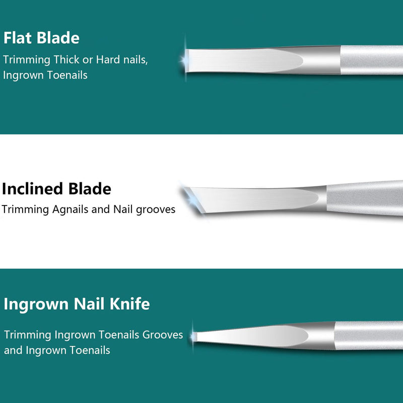 Pedicure Tools for Feet,Ingrown Toenail Treatment,Ingrown Toenail Removal Kit,Pedicure Set,Toenail Grooming Kit,Top Notch Foot Blade, Super Sharp Toenail Clippers (8 Pack) 8 Pack - BeesActive Australia