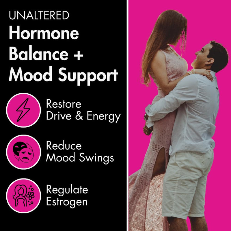 Hormone Balance & Mood Support for Women - Restore Female Drive & Reduce Mood Swings - Natural Hormonal Support Supplement with Tribulus Terrestris & Red Maca Root Extract - 90 Ct - BeesActive Australia