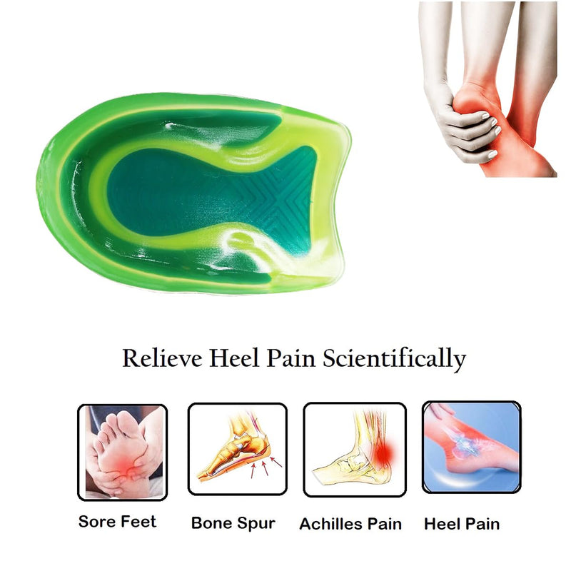 Kids Heel Cups for Heel Pain Sport Shock Absorbing Lightweight Gel Heel Inserts for Kid's with Sensitive Heels, Heel Spurs, Plantar Fasciitis, or Ankle Pain (2 Pairs Kid's Size 3-7 / Women 4-8) 2 Pairs Kid's Size 3-7 / women 4-8