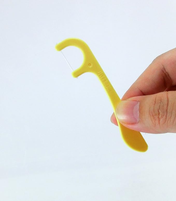 Kobayashi Pharmaceutical's Thread Toothpicks Kids Thread Toothpicks for Children, Floss with Pattern, Dental Floss, Yellow for Children 2 to 6 Years Old, 30 Pieces - BeesActive Australia