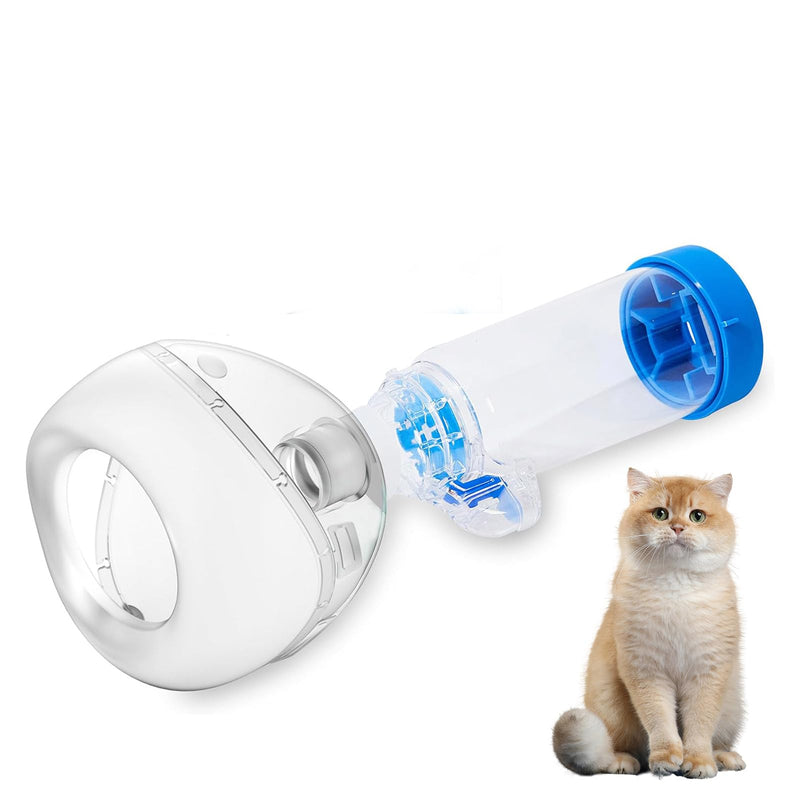 Cat Inhaler Spacer, Designed for Cats and Small Dogs, Pet Aerosol Chamber with Silicone Mask,for Home Outdoor S
