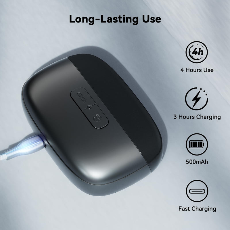 Electric Nail Clipper, 3-in-1 Automatic Fingernail Trimmer Polisher with LED Light, Clip Storage, 2-Speed, Rechargeable Nails Cutter Safe Easy Use for Seniors, Baby, Adult, Kids, Whole Family, Black