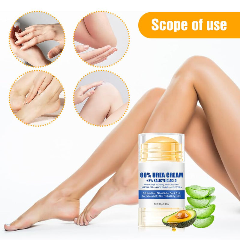 60% Urea Hydrating and Anti-Cracking Foot Cream, 2025 Upgraded Moisturising and Relieves Cracking and Dryness Foot Cream, Foot Lotion Heel Stick Repairs and Hydrates Dry and Cracked Feet and Hand (2) 2 - BeesActive Australia