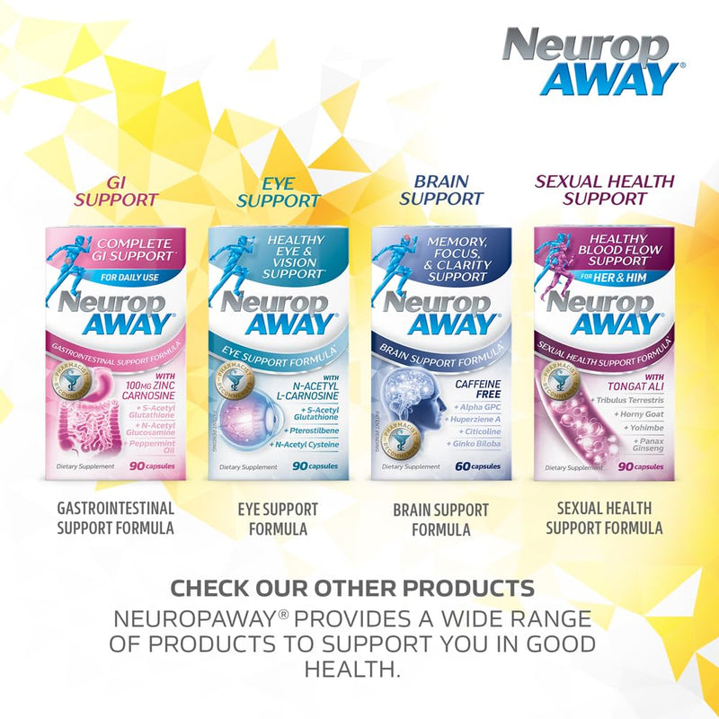 NeuropAWAY Kidney Support Formula Sugar Free with Agmatine Sulfate 500mg L-Novaline 50mg L-Ornithine 150mg L-Citrulline 100mg Per Capsule 90CT Fast Acting Kidney Support 90 Count (Pack of 1)