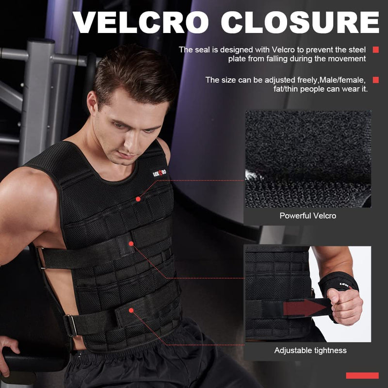 Adjustable Weighted Vest Plates, for Weights Vests or Ankle and Wrist, Workouts, Strength Training, Rustproof, Running, Walking, 0.44 LB/PCS Vest Only Without Weight