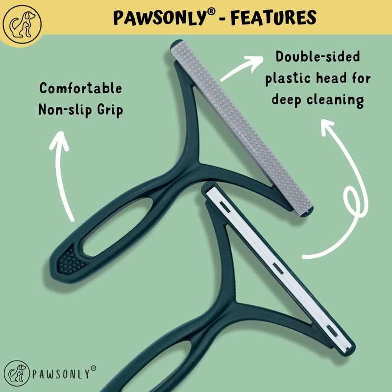 PawsOnly Pet Hair Remover | Cat hair remover | Remove dog hair | Lint Remover for Sofa Car Carpet Scratching Post Clothes | Portable | Lint Brush Animal Hair Pet Hair Remover (Green) Green - BeesActive Australia