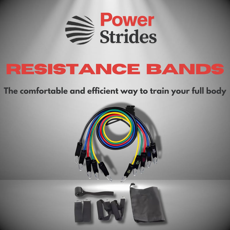 Resistance Bands Set for Men & Women - Best Choice for Full-Body Training, Pull up Exercise and All Kinds of Working Out. Premium Quality with Handles. Ideal for Strength and Mobility.