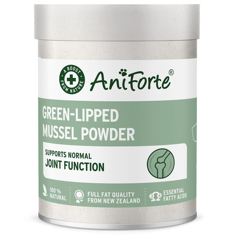AniForte Green Lipped Mussel for Dogs and Cats 500g Powder - 100% Natural Joint Supplement with Glucosamine, Lipids, Omega-3 Fatty Acids, Minerals and Amino Acids