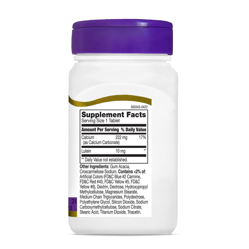 21st Century Lutein 10 mg Tablets, 60 Count (Pack of 2) 60 Count (Pack of 2)