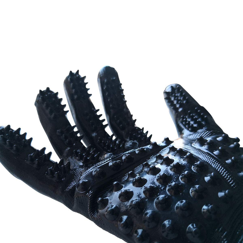 Animalon rubber grooming glove (double pack) | innovative and practical fur changing aid for horses and dogs | Rubber grooming glove for horses especially during coat change (L) L - BeesActive Australia