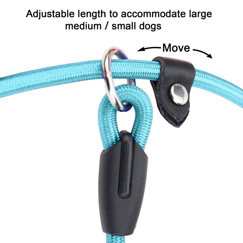 Slip Lead Dog Leash 3Pcs Nylon Dog Slip Rope Leash 5FT Dog Training Leash Heavy Duty Rope Dog Leash No Pull Pet Training Leash for Large Medium Small Dog