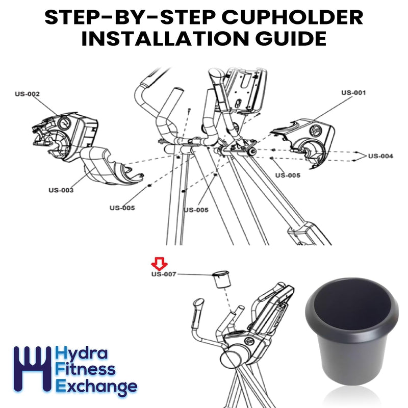 Charcoal Gray Cupholder 1001034-2400 Works W Life Fitness Integrity Elliptical