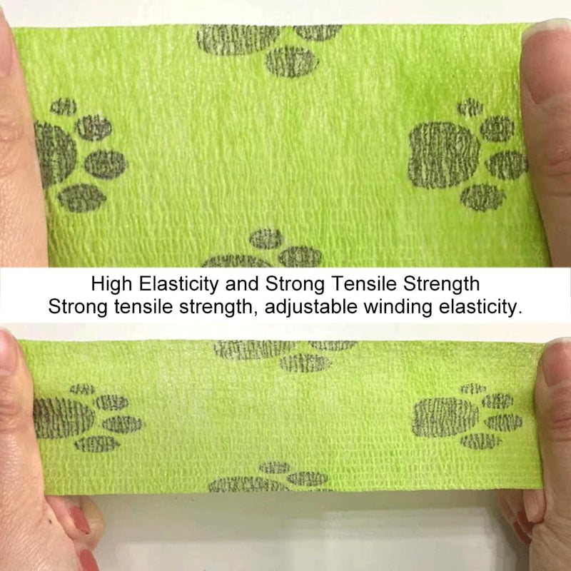 Self-adhesive bandage for pets, pet self-adhesive bandage, 4 pieces pet cohesive bandages, elastic cohesive adhesive bandage, cohesive fixing bandage, for dogs, cats, wrap adhesive bandage style 1 - BeesActive Australia