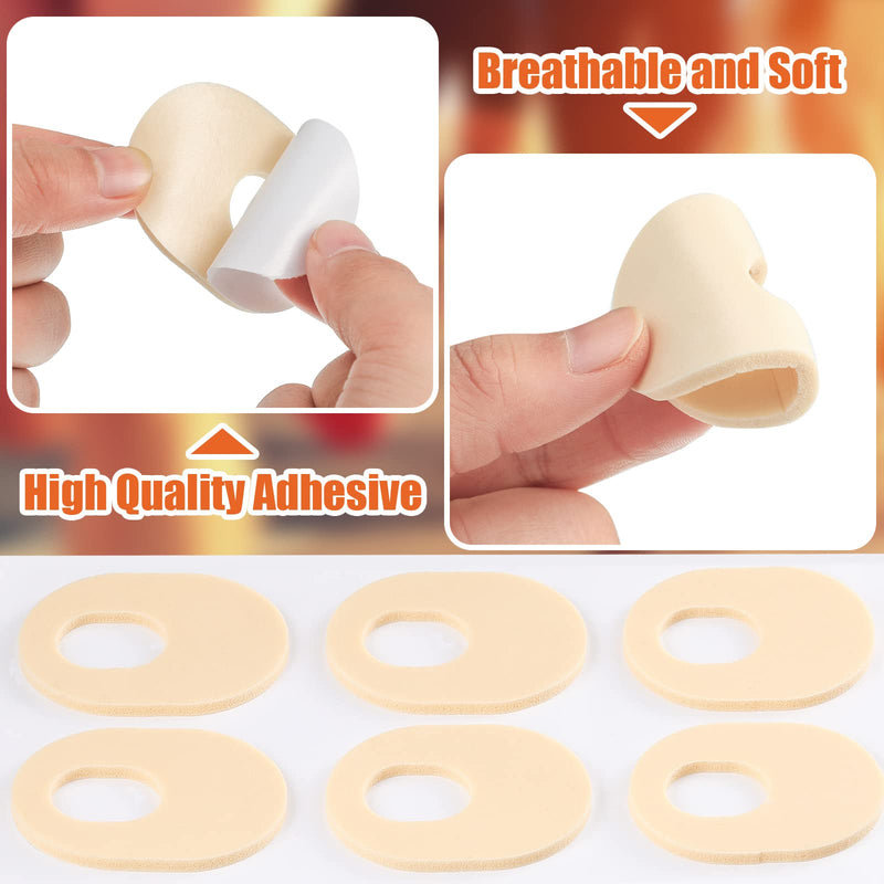 Nuanchu 72 Count Callus Cushions with Self-Stick Adhesive, Protects Foot, Heel and Toes from Rubbing and Friction, Beige Oval Shape Design, Reduce Pressure and Friction from Shoes Rubbing - BeesActive Australia