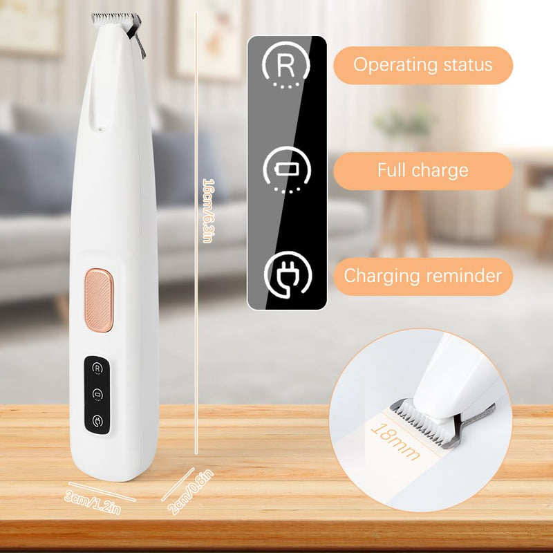 Saffory Pet Micro Precision Trimmer, Saffory Paw Trimmer,Rechargeable Dog Trimmer for Paws with LED Light, Dog Paw Trimmer Waterproof, Low Noise Paw Trimmer for Dogs Cats Hair Trimming (1 Set) - BeesActive Australia