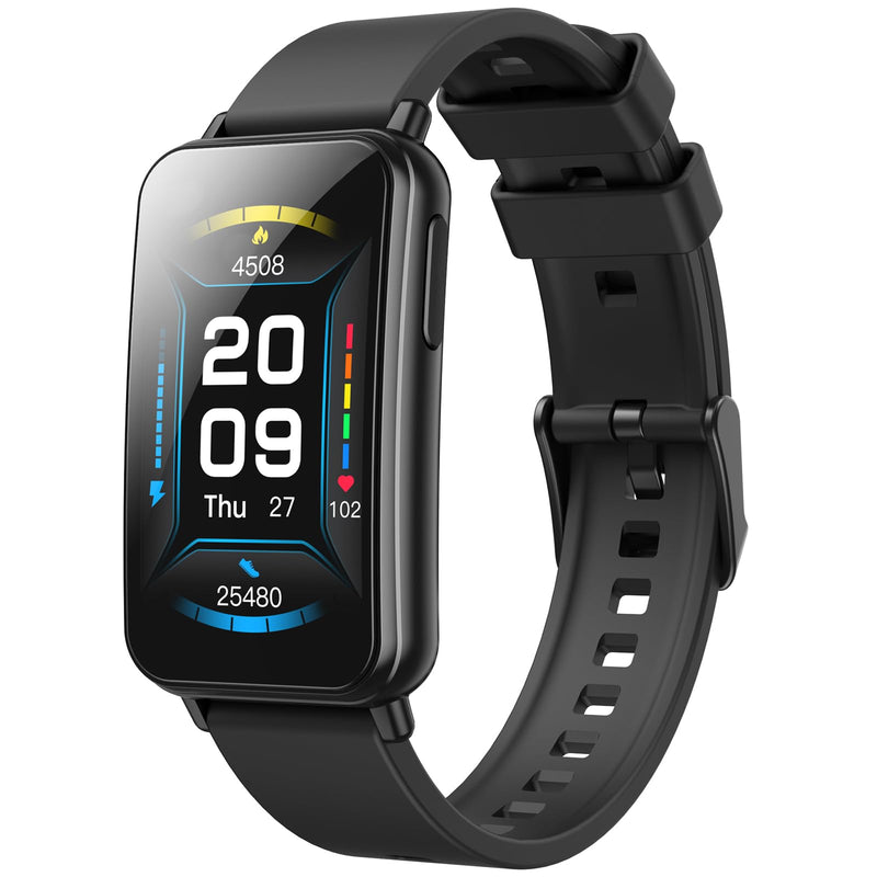 Parsonver 5ATM Waterproof Fitness Tracker, Swimming Smart Watch with Step Counter, Stopwatch, Pedometer, 24/7 Heart Rate/Blood Oxygen/Sleep Monitor, 110+ Sport Modes Fitness watch for Women Men, Black 1.47"