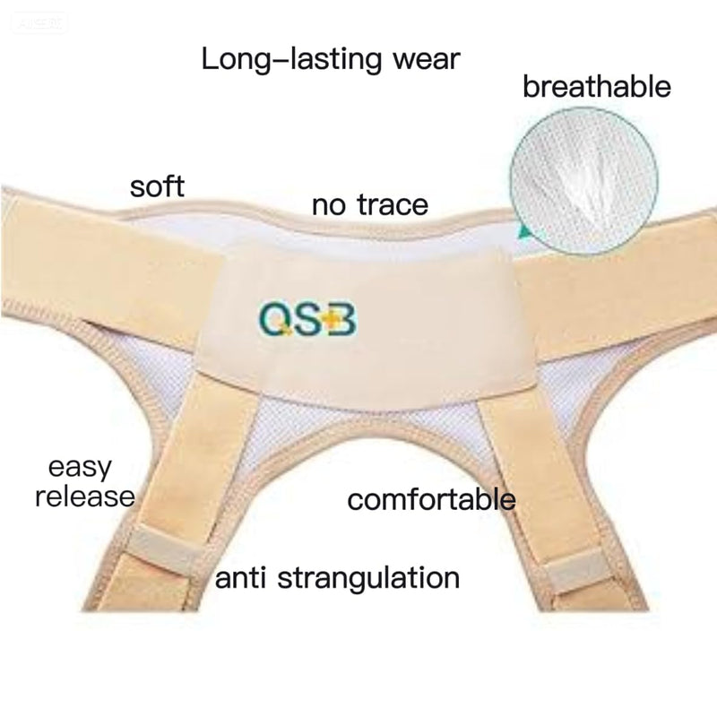 Hernia Belt Truss - Single/Double Groin or Sports Hernia Support - Men and Women - Pain Relief and Recovery - Removable Waterproof Compression Pads - Comfortable and Easy to Wear - One-Size - Elderly Friendly One Size