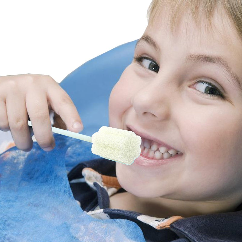 Oral Mouth Swabs Sponge- Untreated and Unflavored for Baby & Elderly Oral Cleaning White 150 Counts