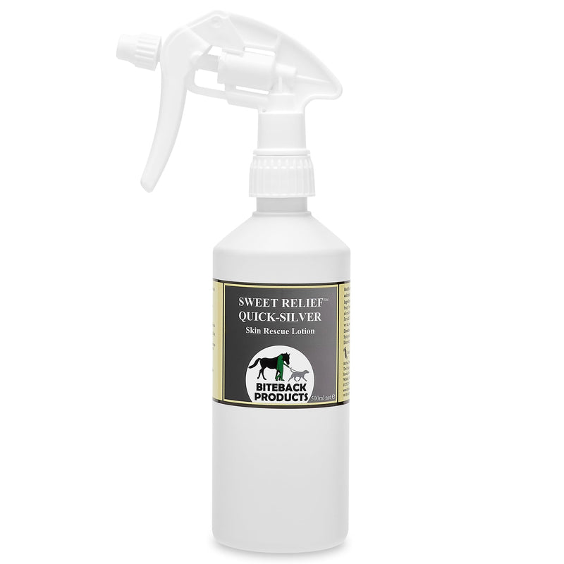 Biteback Products 'Sweet Relief Quick-Silver' - Natural Cleansing Skin Care Spray for Dogs & Horses | Soothes Minor Skin Irritations, Skin Defence | With Ionic Silver & Allantoin 500ml