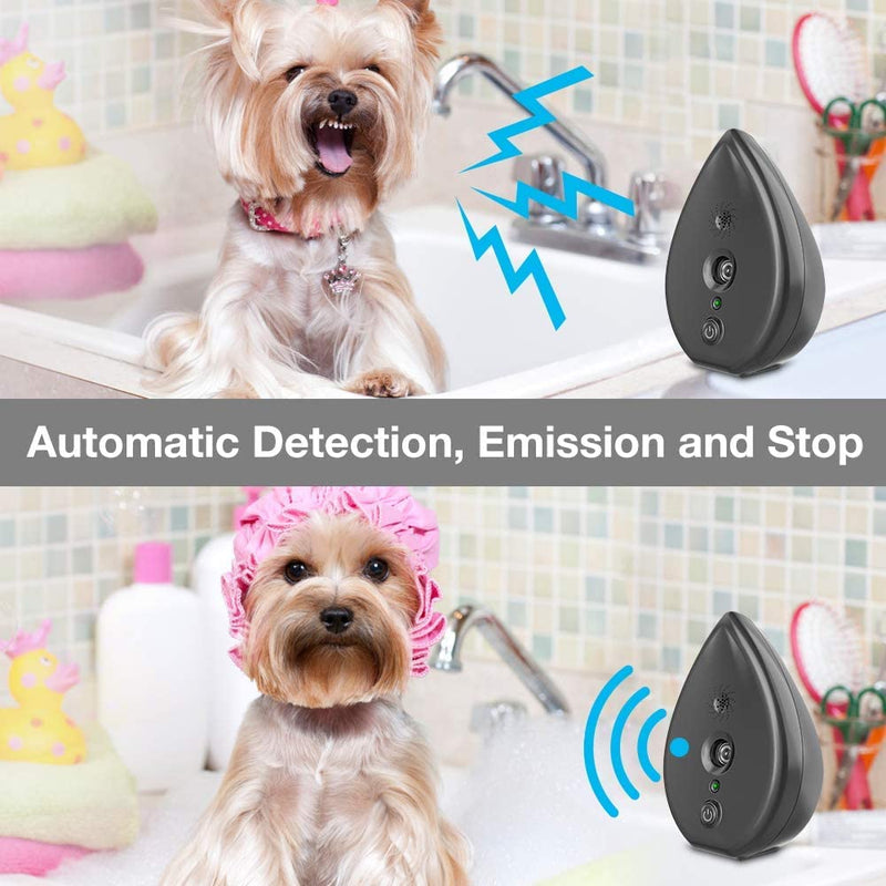 Anti Barking Devices, Auto Dog Bark Control Devices with 3 Modes, Rechargeable Ultrasonic Bark Box Dog Barking Deterrent Devices, Stop Neighour Dog Barking Devices for Dogs up to 75ft(Grey) Grey Anti Barking Device