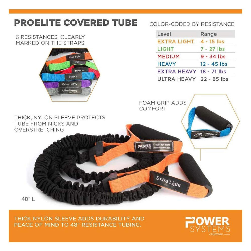 Power Systems Covered Resistance Tubes with Handles 48" Extra Heavy