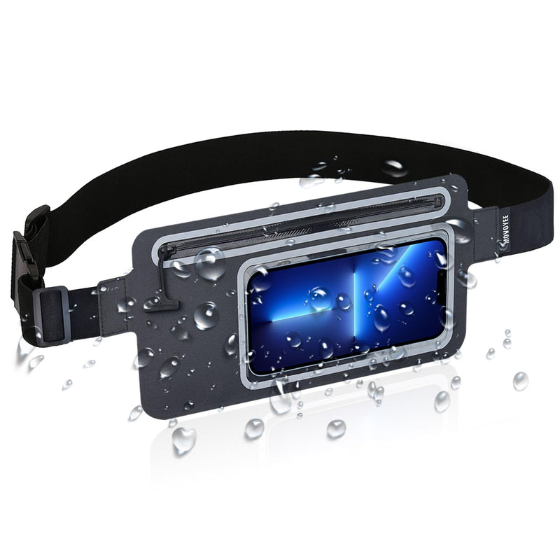 Black Fanny Pack for Women Waterproof Dry Bag for Paddle Boarding Men Kayak Snorkeling Swimming Boat Float Beach Travel,Water Proof Waist Bag Fit Phone iPhone Pro Max Running Belt Pouch Bags 02-100% Waterproof With Clear Window